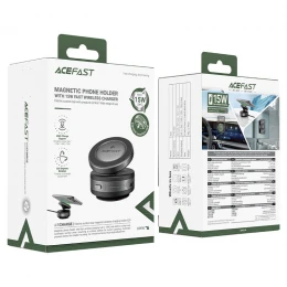 Автотримач Acefast E29 electric Suction cup magnetic wireless charging  на плоску поверхню