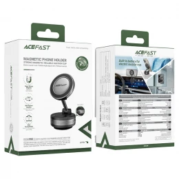 Автотримач Acefast E30 electric Suction cup magnetic wireless charging  на плоску поверхню