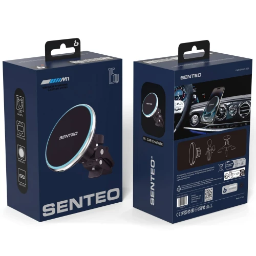 Автотримач з бездротовим ЗП SENTEO M1 Cayman series with MagSafe 15W вентиляційну решітку