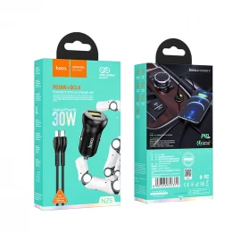 АЗП Hoco NZ5 Type-C to Lightning USB + USB-C PD/QC 30W 3A