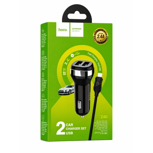 АЗП Hoco Z40 2USB 2.4A
