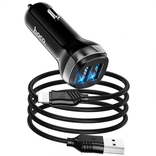 АЗП Hoco Z40 USB to Lightning 2USB 2.4A