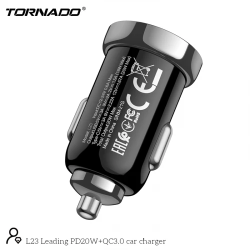 АЗП Tornado L23 USB + USB-C PD/QC 20W 3A