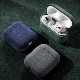 Чохол Alcantara Case for Apple for AirPods 4 з карабіном