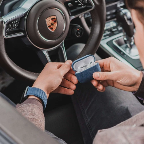 Чохол Alcantara Case for Apple for AirPods 4 з карабіном