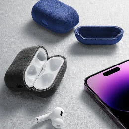 Чохол Alcantara Case for Apple for AirPods Pro 2 з карабіном