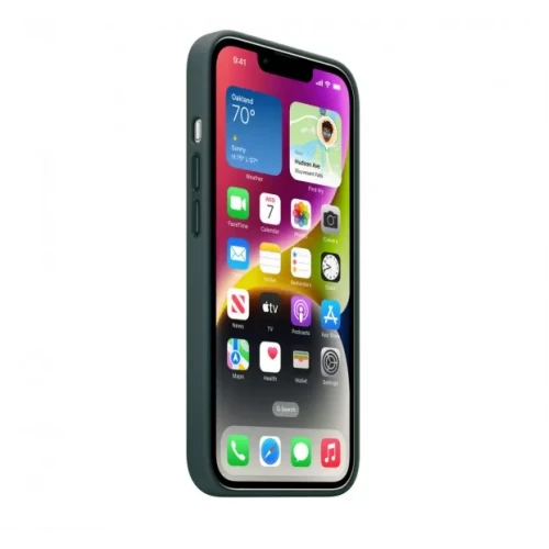 Чохол Real Leather Case for Apple for iPhone 12 | 12 Pro with MagSafe animation