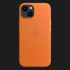Чохол Real Leather Case for Apple for iPhone 14 with MagSafe animation