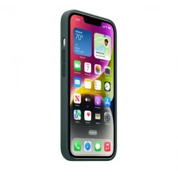 Чохол Real Leather Case for Apple for iPhone 14 Pro with MagSafe animation