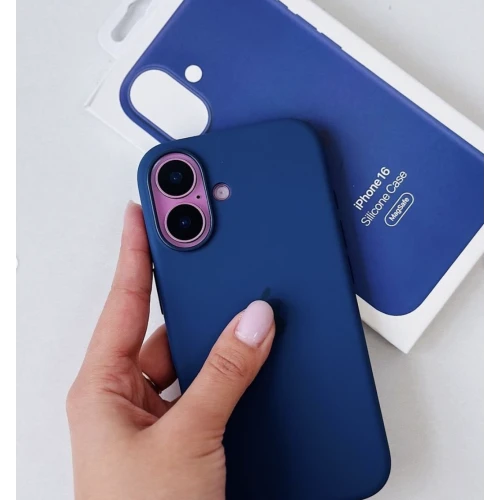 Чохол Silicone Case 1:1 for Apple iPhone 16 Plus with MagSafe animation з кнопкою