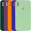 Чохол Silicone Case Full High Copy for Apple for iPhone X | XS захист камери квадратні грані