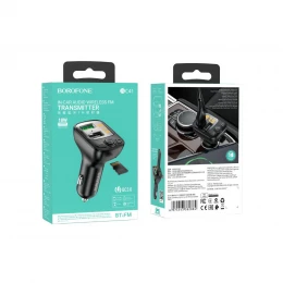 FM-модулятор Borofone BC41 2USB QC3.0 з дисплеем