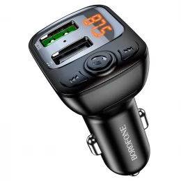 FM-модулятор Borofone BC41 2USB QC3.0 з дисплеем