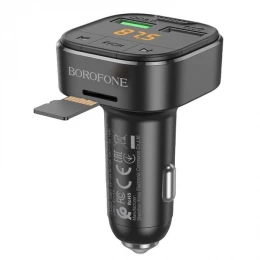 FM-модулятор Borofone BC43 2USB QC3.0 з дисплеем
