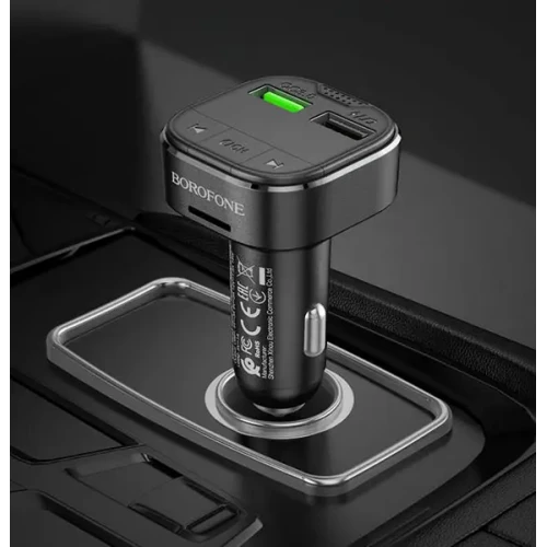 FM-модулятор Borofone BC43 2USB QC3.0 з дисплеем