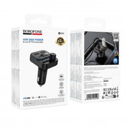 FM-модулятор Borofone BC61 USB + USB-C PD 45W