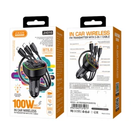 FM-модулятор Jokade JH016 2USB + USB-C PD Wireless FM 100W