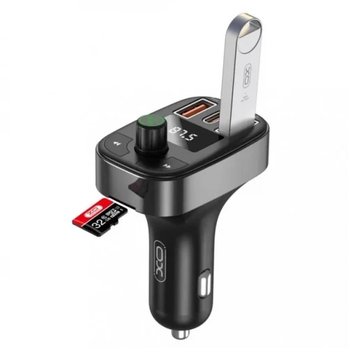 FM-модулятор XO BCC06 2USB + USB-C 3A PD/QC3.0 BT+FM+USB(QC/PD)