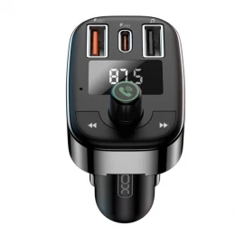 FM-модулятор XO BCC06 2USB + USB-C 3A PD/QC3.0 BT+FM+USB(QC/PD)