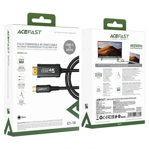 Кабель Acefast C1-10 4K Type-C to HDTV 1.8m