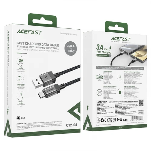 Кабель Acefast C12-04 3A USB to Type-C 1.2m