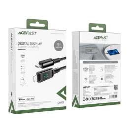 Кабель Acefast C6-01 with display PD 30W 3A Type-C to Lightning 1,2m
