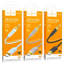 Кабель AUX Hoco UPA30 Type-C to 3.5 1m
