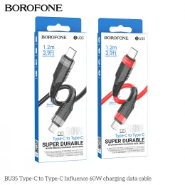 Кабель Borofone BU35 PD 60W Type-C to Type-C 1,2m