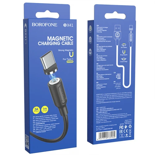 Кабель Borofone BX41 Magnetic USB to Type-C 1m