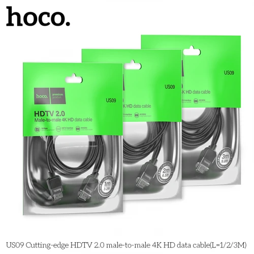 Кабель HDMI-HDMI Hoco US09 4K HDTV 2.0 3m