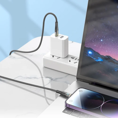 Кабель Hoco U121 gold standart 27W Type-C to Lightning 1m