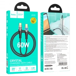 Кабель Hoco U121 gold standart 60W Type-C to Type-C 1m