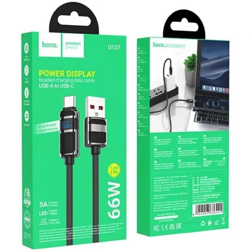 Кабель Hoco U137 5A USB to Type-C 1m
