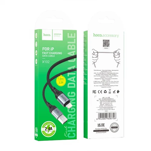 Кабель Hoco X102 Fresh USB to Lightning 1m
