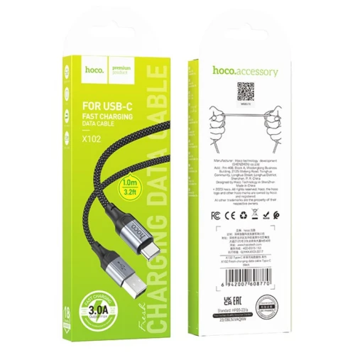 Кабель Hoco X102 Fresh USB to Type-C 1m