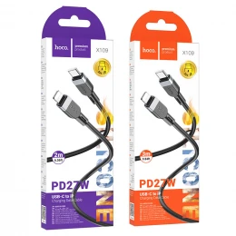 Кабель Hoco X109 Silicone 27W Type-C to Lightning 2m