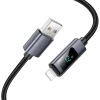 Кабель Hoco X112 digital display USB to Lightning 1m