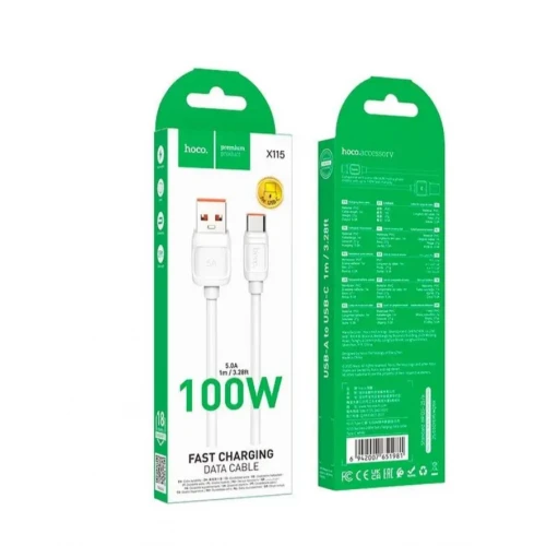 Кабель Hoco X115 100W USB to Type-C 1m