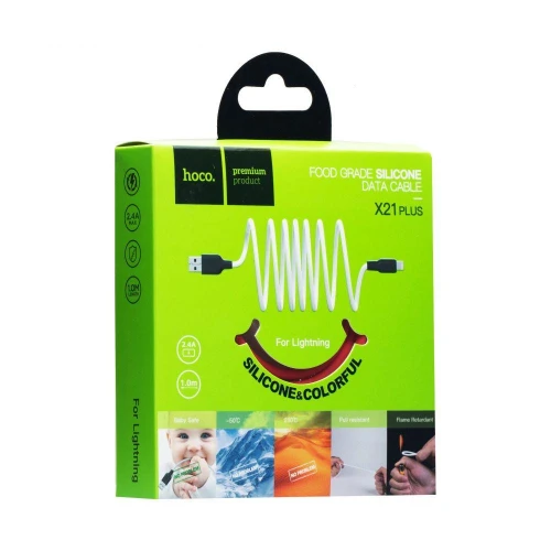 Кабель Hoco X21 Plus Silicone USB to Lightning 1m