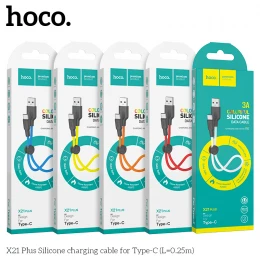 Кабель Hoco X21 Plus Silicone USB to Type-C 25cm