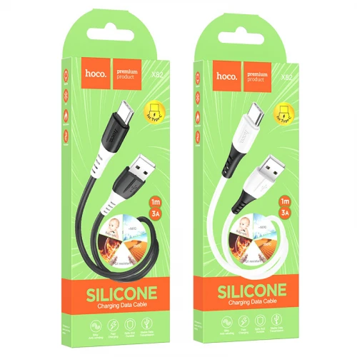 Кабель Hoco X82 Silicone 3A USB to Type-C 1m
