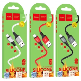Кабель Hoco X86 Silicone 2.4A USB to Lightning 1m