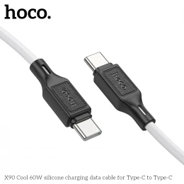 Кабель Hoco X90 Silicone 60W Type-C to Type-C 1m