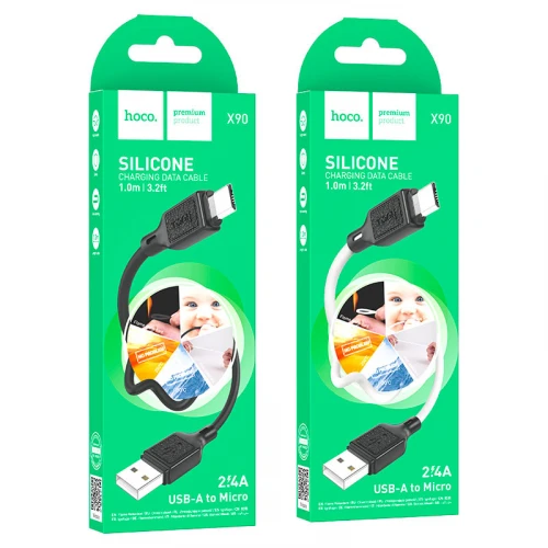 Кабель Hoco X90 Silicone USB to Micro 1m