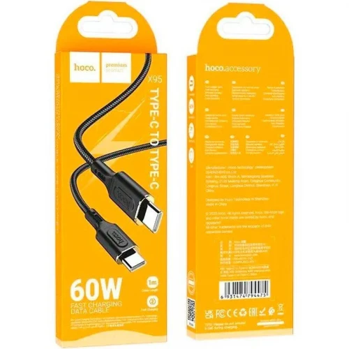 Кабель Hoco X95 Goldentop 60W Type-C to Type-C 1m