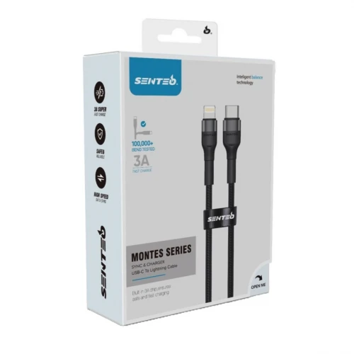 Кабель SENTEO ST-01 Montes series 27W Type-C to Lightning 1m