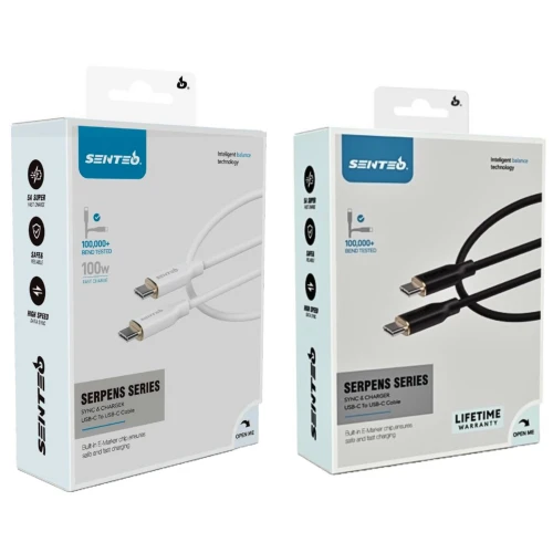 Кабель SENTEO SL-01 Silicone 100W Type-C to Type-C 1m