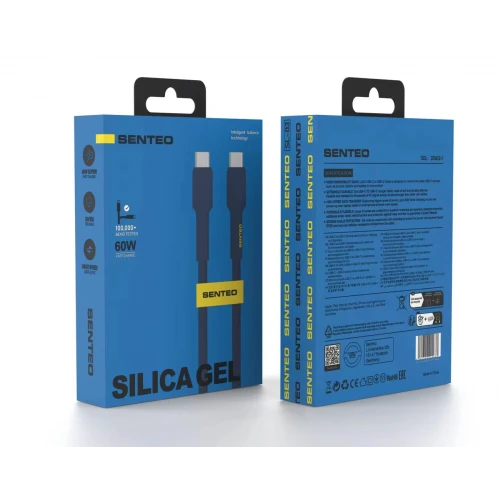 Кабель SENTEO SL-03 Silica Gel 60W Type-C to Type-C 1m