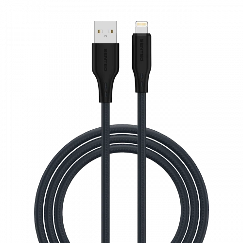 Кабель SENTEO SL-04 Embossed Silicone 2.4A USB to Lightning 1m