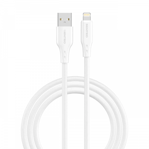 Кабель SENTEO SL-04 Embossed Silicone 2.4A USB to Lightning 1m